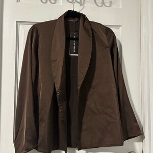 Brown Satin Blazer